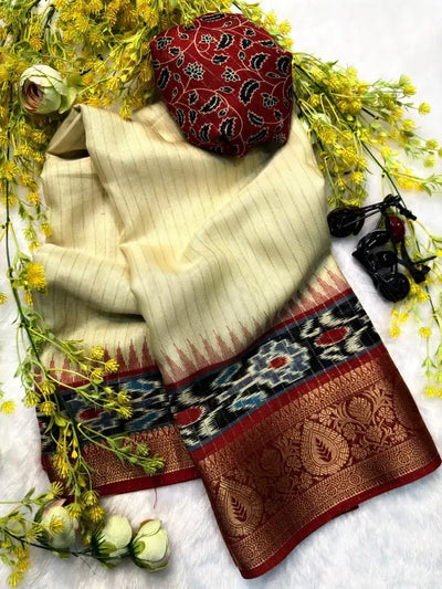 Elegant Butti Super Dola Jari Saree - Premium Pallu | Festive Ready