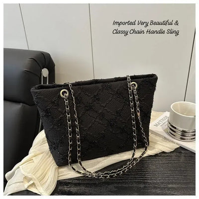 Elegant Chain Handle Sling Bag - Classy Style for Women