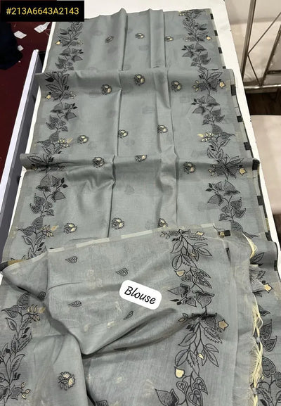 Elegant Chanderi Cotton Saree - Resham Jamdani Weaving for Festive Wear