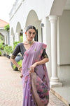 Elegant Chanderi Cotton Saree with Resham Weaving - Festive Wear for Women