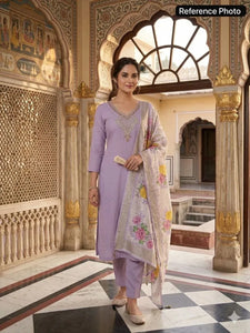 Elegant Chanderi Kurti Pant Dupatta Set - Handcrafted Festive Wear for Women