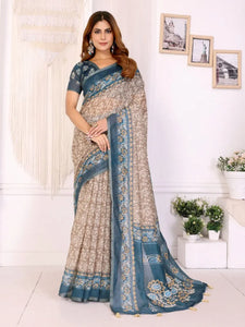 Elegant Chanderi Saree - Ethnic Motif Printed Festive Wear for Women