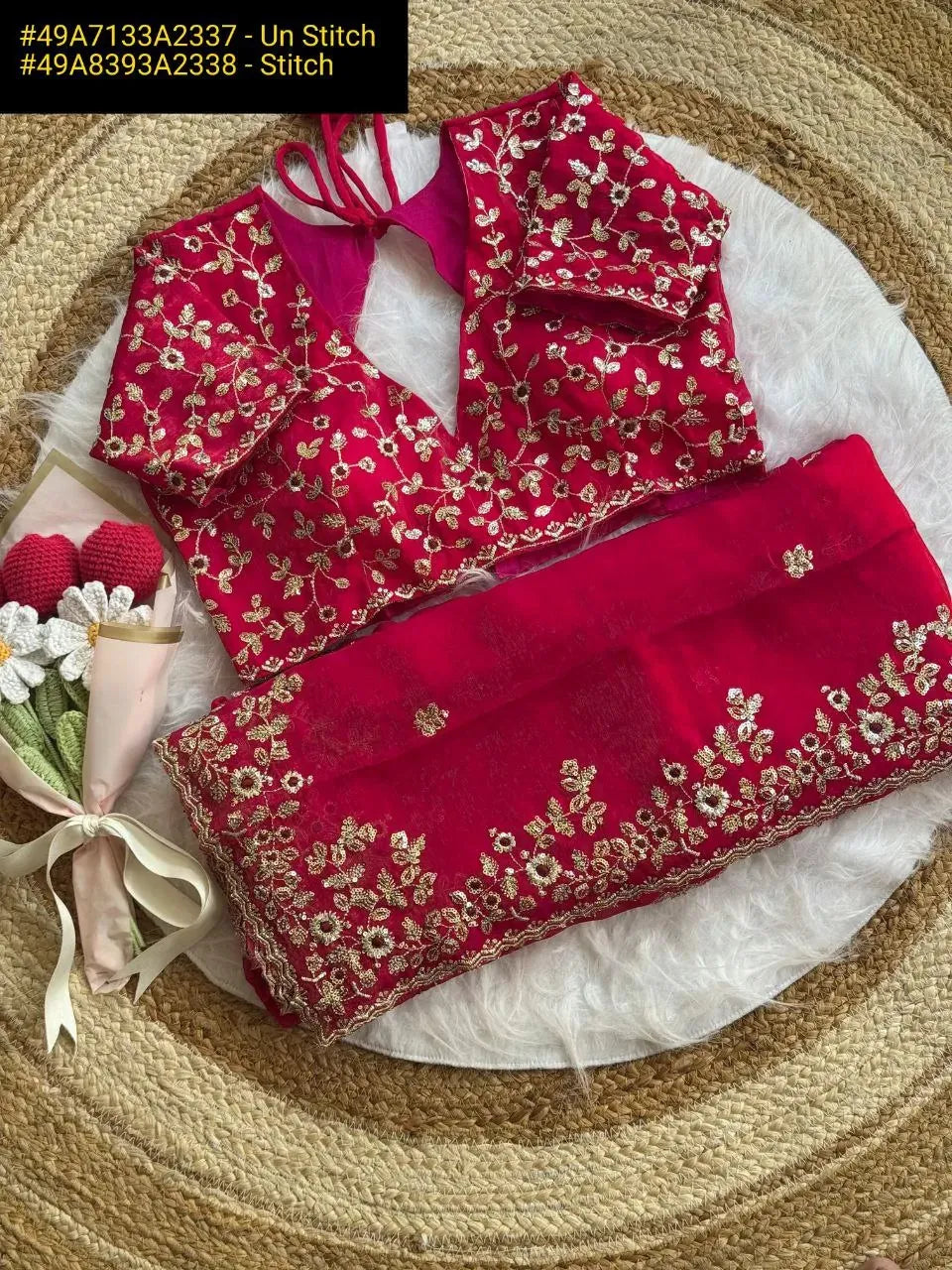 Elegant Chiffon Saree | Heavy Embroidery & Sequin Work – TREND BUY