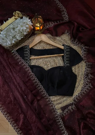 Elegant Chiffon Saree - Zarkhan Work Festive Wear for Women