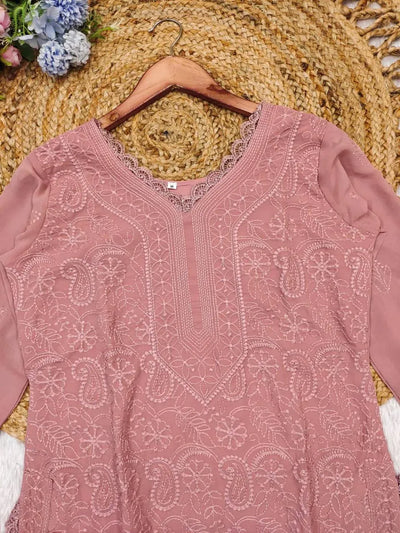 Elegant Chikankari Georgette Suit - Handcrafted Party Wear for Women
