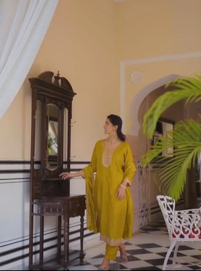 Elegant Chinon Kurti Set - Heavy Embroidery for Women | Festival Wear