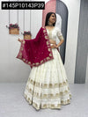 Elegant Chinon Lehenga Choli - Heavy Embroidery Festive Wear