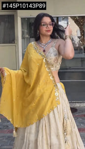 Elegant Chinon Lehenga Choli Set - Embroidery for Festive & Wedding