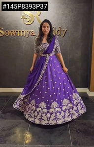 Elegant Chinon Lehenga Choli - Thread Work for Festive Women