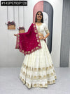 Exclusive Designer Chinon Lehenga Set with Heavy Embroidery and Sequence Work for Festive Weddings