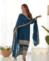 Elegant Chinon Silk Kurta Set - Intricate Embroidery | Festive Wear