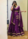 Elegant Chinon Silk Lehenga Choli - Thread & Sequence Wedding Wear
