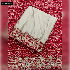 Elegant Chinon Silk Saree - Sequence Work & Bandhej for Parties