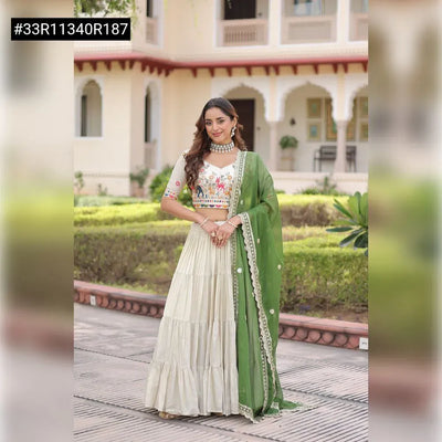 Elegant Cosmos Silk Lehenga Choli - High Flair Festive Wear