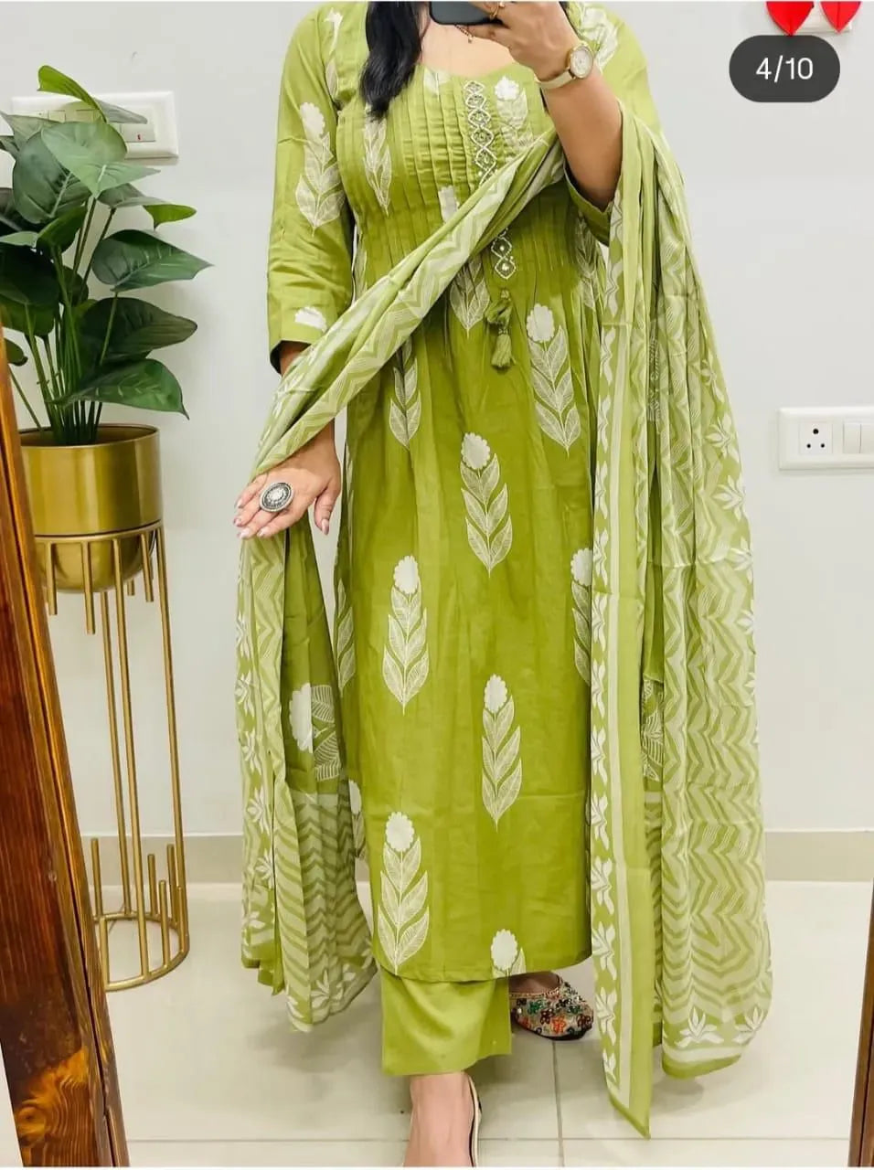 Premium Cotton Anarkali Kurta Set with Malmal Dupatta
