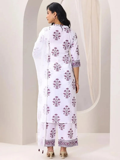 Elegant Cotton Blend Kurta Set - Traditional Ethnic Motif Print for Women | Sizes S-3XL