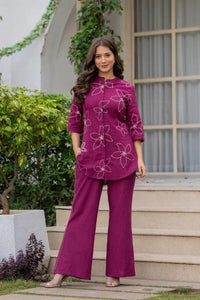 Elegant Cotton Flex Co-ord Set - Beautiful Embroidery for Women