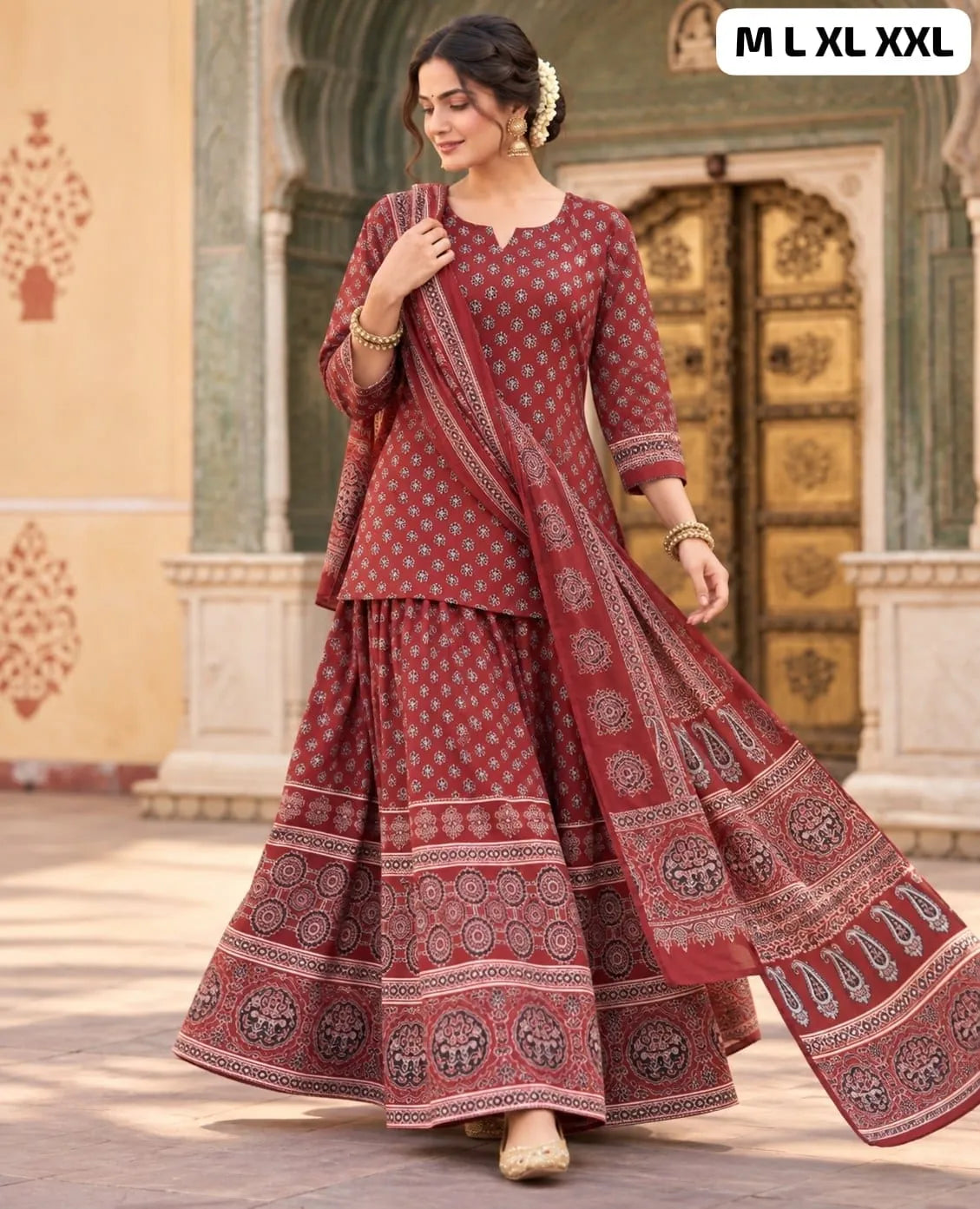 Elegant Cotton Gopi Dress Set