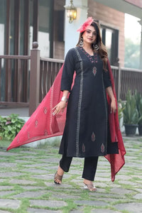 Elegant Cotton Kurti Set - Real Mirror Work Festive Wear for Women