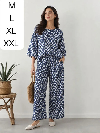 Elegant Cotton Plazo Co-ord Set - Breathable Festive Wear for Women