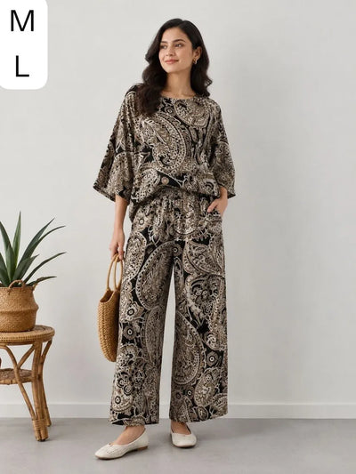 Elegant Cotton Plazo Co-ord Set - Breathable Festive Wear for Women