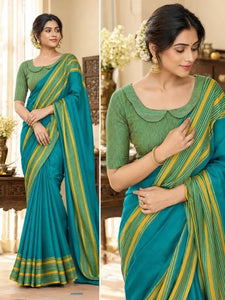 Elegant Crackle Silk Saree - Premium Padding Discharge Print for Women Festive Prep