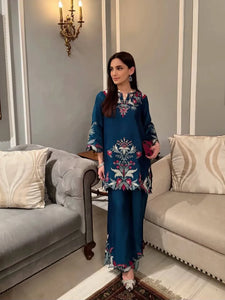 Elegant Crape Embroidered Co-Ord Set - Festive Wear for Women