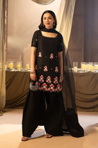 Elegant Crape Silk Suit Set - Sequence Embroidery for Women
