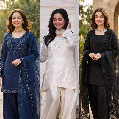 Elegant Crepe Farshi Salwar Suit with Organza Dupatta - Festive Wear for Women