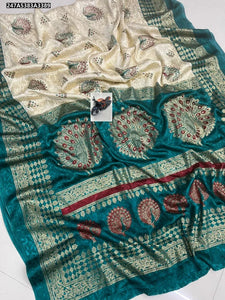 Elegant Crepe Silk Saree - Soft Smooth Jari & Foil Pallu for Women