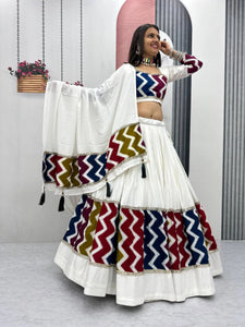 Elegant Designer Cotton Lehenga - Vibrant Wedding Wear for Women