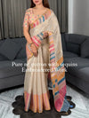 Elegant Designer Cotton Saree with Sequins Embroidery for Festive Wear