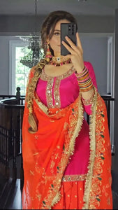 Elegant Designer Dhoti Skirt Set - Heavy Mirror Work for Women's Parties