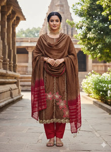 Elegant Designer Dress Material - Festive Wear with Embroidery