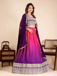 Elegant Designer Faux Georgette Lehenga - Heavy Sequin Work for Weddings