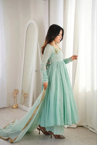 Elegant Designer Faux Gown Set - Fully Stitched for Festive & Party Wear | Sizes M-XXL