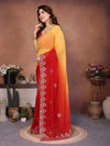 Elegant Designer Georgette Saree - Embroidered Party Wear for Women