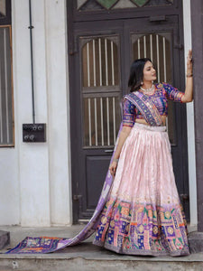 Elegant Designer Jacquard Silk Lehenga - Wedding Wear