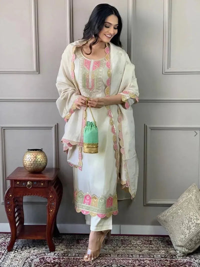 Elegant Designer Kurti Set - Heavy Embroidery for Festive & Party Wear