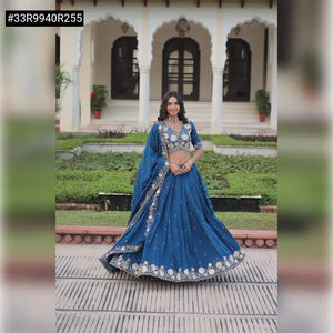 Elegant Designer Lehenga Choli - Heavy Sequins & Thread Work for Festive Celebrations