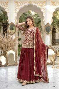 Elegant Designer Lehenga Set - Heavy Sequence & Moti Work for Festive Occasions
