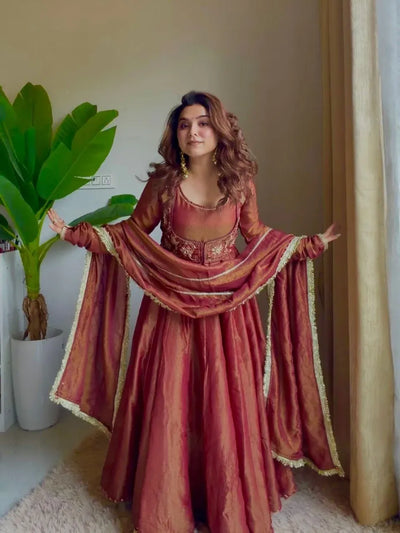 Elegant Designer Maxi Anarkali Suit - Heavy Embroidery & Flair for Festive Wear