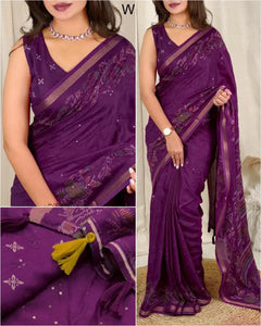 Elegant Designer Mul Cotton Saree - Kashmiri Printed for Festive Wear