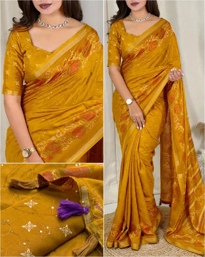 Elegant Designer Mul Cotton Saree - Kashmiri Printed for Festive Wear