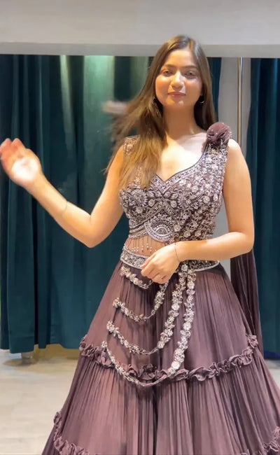 Elegant Designer Party Wear Lehenga - Stunning Embroidery for Women