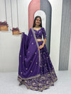 Elegant Designer Purple Lehenga - Heavy Embroidery for Weddings & Festivities