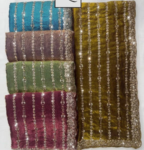 Elegant Designer Saree - Heavy Sequin Wedding Wear for Women