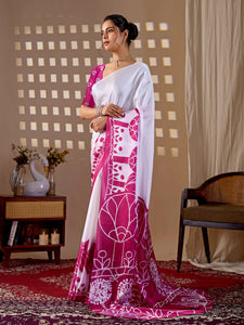 Elegant Designer Saree - Soft Satin Georgette for Women | Summer Special