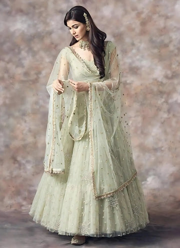 Elegant Designer Sequence Lehenga - Heavy Ruffle Festive Wear