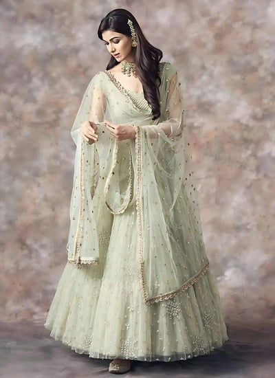 Elegant Designer Sequence Lehenga - Heavy Ruffle Festive Wear